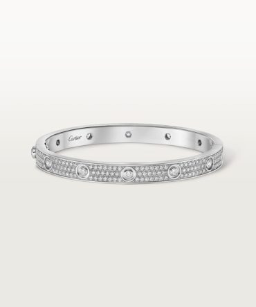 LOVE bracelet, classic model, paved, 12 diamonds