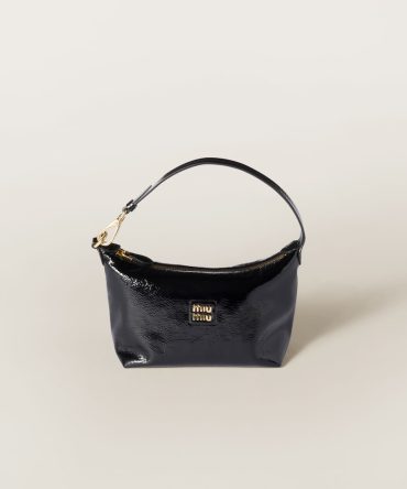 Naplak patent leather pouch