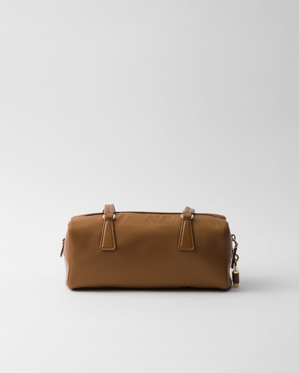 Re-Nylon and Leather Medium Top-Handle Bag With Padlock - 图片 4