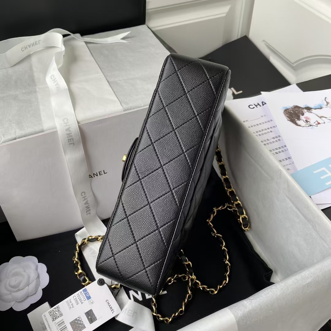 Chanel Small Classic Handbag Caviar Gold Hardware - 图片 5