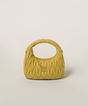 Wander matelassé nappa leather hobo bag